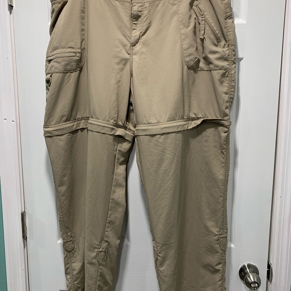 World Wide Sportsman Plus Size Tan Fishing Pants for Women XXL w/Zipper Shorts